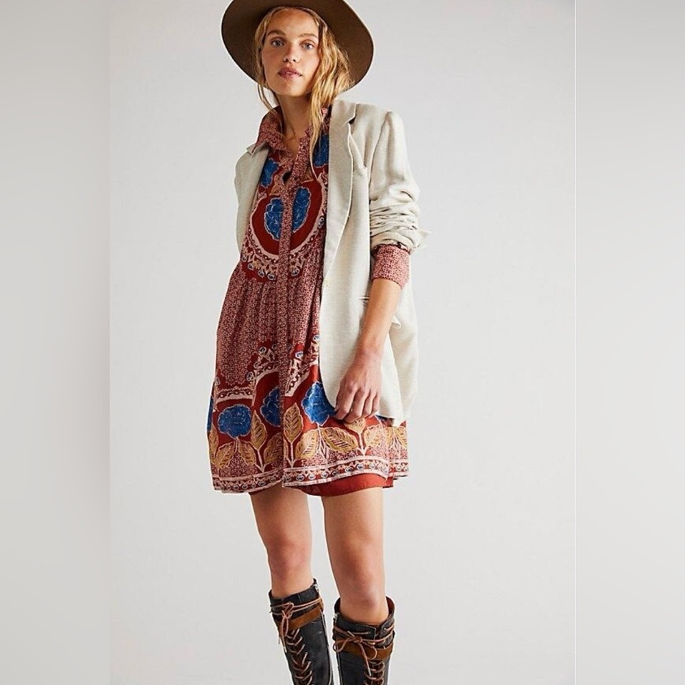 Free People Printed Mini Dress